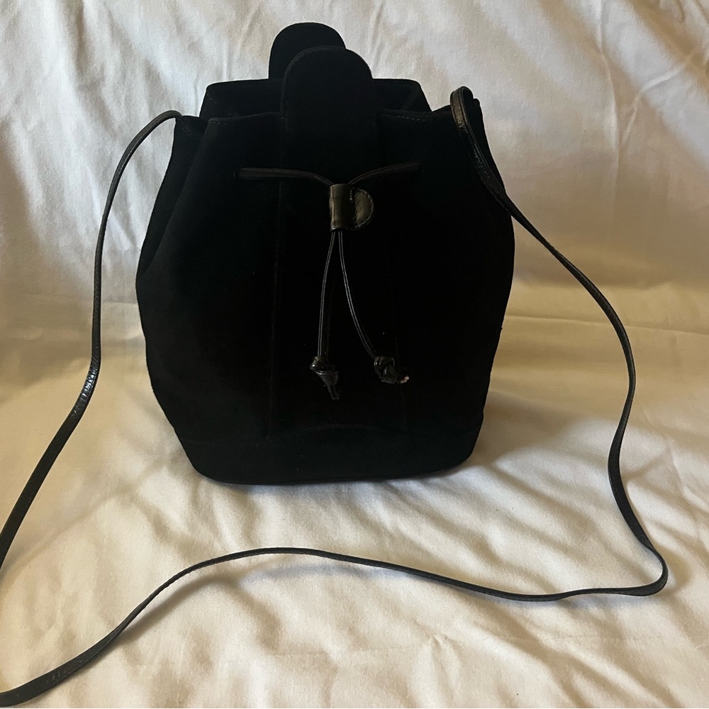 Sophisticated Black Suede Crossbody Bag